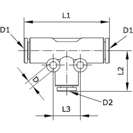 Trójnik wtykowy T 4 mm Kramp