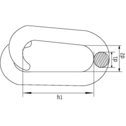 Ogniwo zbijane ocynk, 7 mm