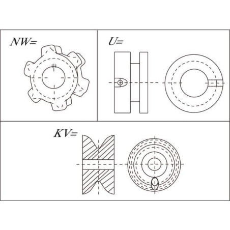 Rolka zwrotna łańcucha 8x31, otw. 35