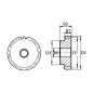 Modułowe koło zębate z piastą moduł 5, 16 zębów