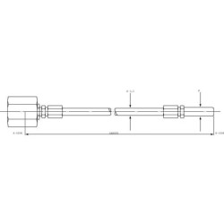 Wąż do punktu pomiarowego TL=1000 M16x2x6 mm