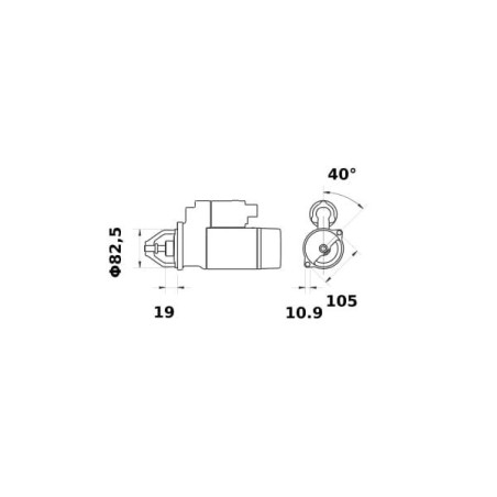 Rozrusznik 12V 2.0kW Z-9 Mahle