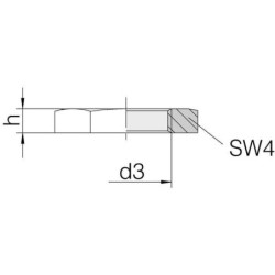 Przeciwnakrętka stalowa M52x2.00 Voss