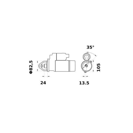 Rozrusznik 12V 2.7kW Z-10 Mahle