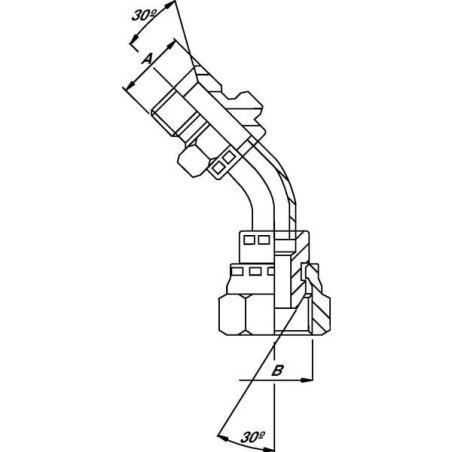 "Kolanko AG-IG 45° 1/4"" BSP"