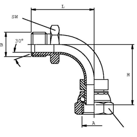 Kolanko AG-IG M16 x 1,5