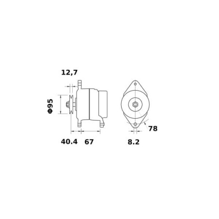 Alternator 14V 45A