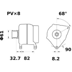 Alternator 14V 200A