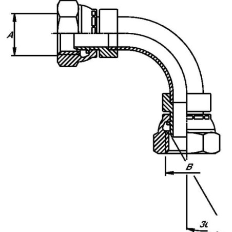 Kolano gwint zewnętrzny -gwint zewnętrzny 3/8 BSP