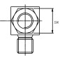 Złączka kątowa gwint zewnętrzny -gwint zewnętrzny 1/4 x 3/8 BSP