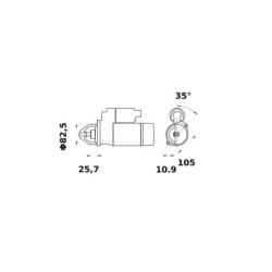 Rozrusznik 12V 2.6kW Z-9 Mahle