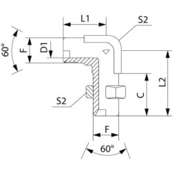 "Przyłącze panelowe 90° 1/2""BSP"