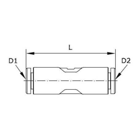 Złącze wtykowe proste przelotowe, 4x3 mm Kramp