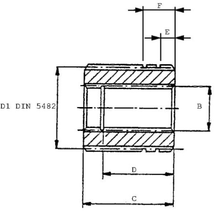 Tuleja wielowypustowa, Z24 50X45 DIN5482 16/32 Z13 22X45