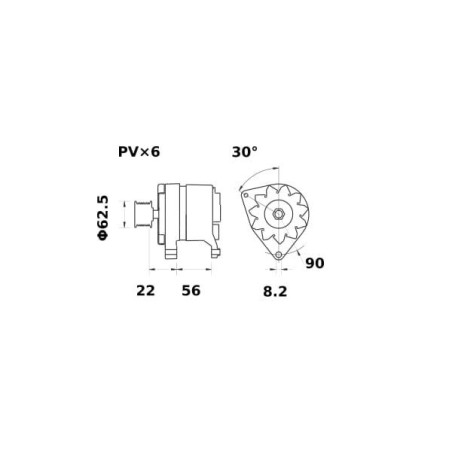 Alternator 14V 120A