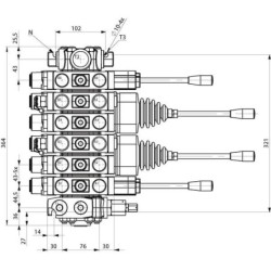 Rozdzielacz hydrauliczny sekcyjny Mikrus - 6 sekcji