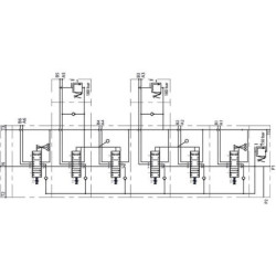 Rozdzielacz hydrauliczny sekcyjny Mikrus - 6 sekcji