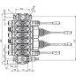 Rozdzielacz hydrauliczny sekcyjny Mikrus - 6 sekcji