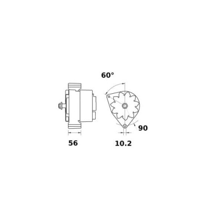 Alternator 14V 45A