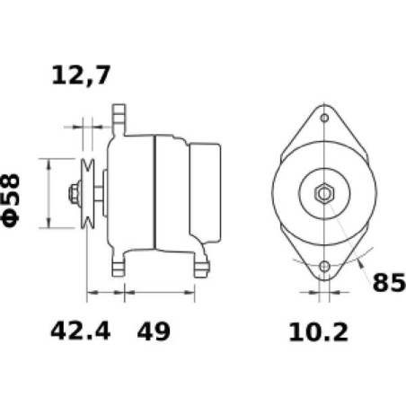 Alternator 14V 85A