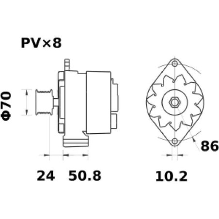 Alternator 14V 120A