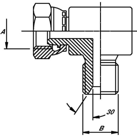 Złączka kątowa gwint zewnętrzny -gwint wewnętrzny 1/4 x 3/8 BSP