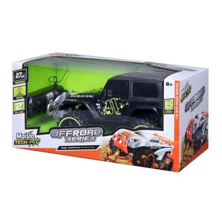 Samochód Jeep Wrangler Rubicon RC zielony/czarny/biały w skali 1:16