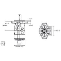 Silnik orbitalny OMPX 25 wałek Ø 25 mm