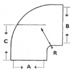 "Kolanko redukcyjne 3"" - 3/5"", 90 st."