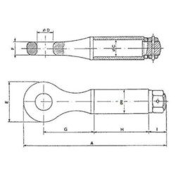 Ucho zaczepu, obrotowe 52 mm, L-380 17 t