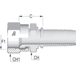 "Końcówka DN10 3/8"" - 5/8"" SAE"