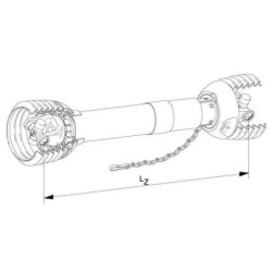 Wał przegubowy P500 L=1010 mm, sprzęgło z kołkiem ścinanym Walterscheid