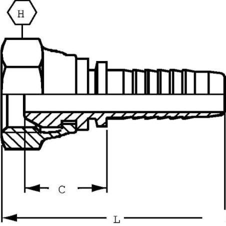 Końcówka DN10-M22x1.5-15L