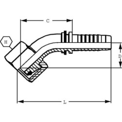 Końcówka DN13-M22x1,5-14S-45°