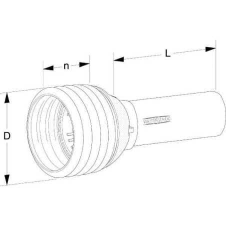 Osłona wału WOM połowa zew. standard PG20 Ø 185 mm rura Ø 92 mm, L=1500 mm Walterscheid