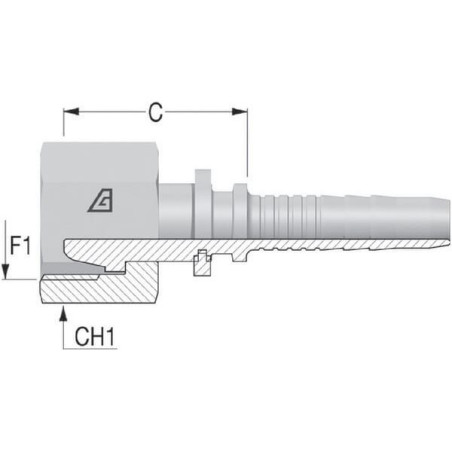 Końcówka DN13-M22x1.5-15L