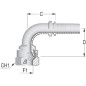 Końcówka DN06-1/4 BSP-90°