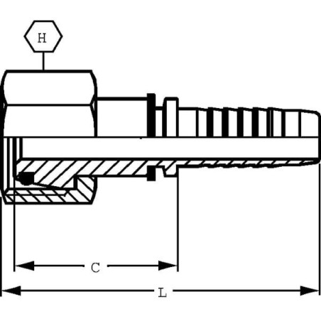 Końcówka do zakucia DN16-M26x1,5-18L