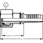 Końcówka do zakucia DN16-M26x1,5-18L