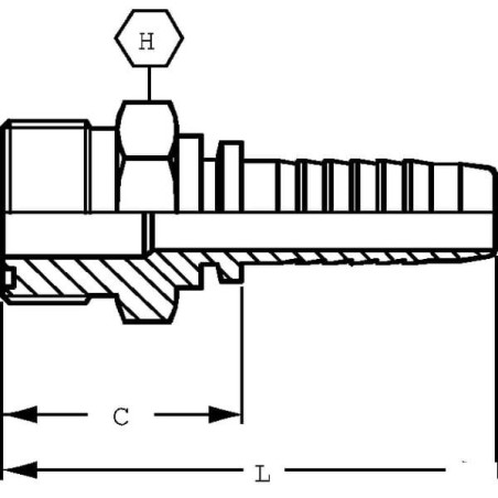 "Końcówka DN25-1""3/16 ORFS"