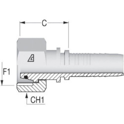 Końcówka do zakucia DN13-M18x1,5-12L