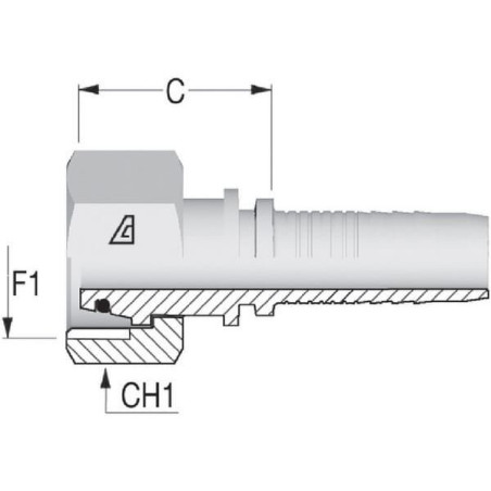 Końcówka do zakucia DN13-M18x1,5-12L