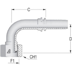 Końcówka DN13-5/8 BSP-90°