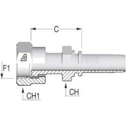 "Końcówka DN25-1""11/16 ORFS"