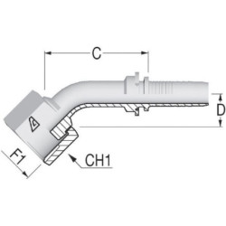 Końcówka DN06-11/16 ORFS-45°