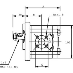 Pompa zębata PLP20.20S0-54B2-LBE/BC-N-EL-FS