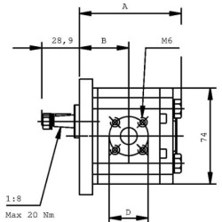 Pompa zębata PLP10.1 D0-81E1-LBB/BA-N-EL-FS