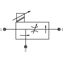 Zawór regulujący przepływ 3-drożny