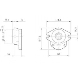 Pompa zębata PLP30.22S0-04S5-LED/EB-N-FS