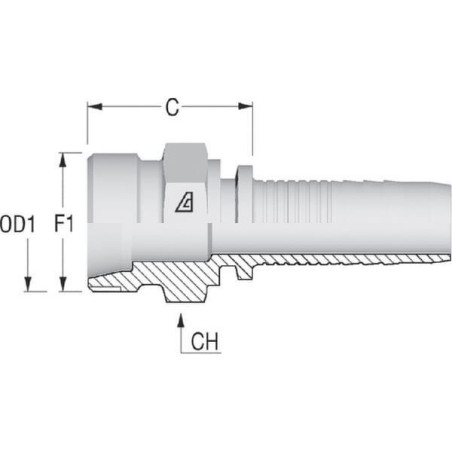 Końcówka DN13-M22x1,5-15L